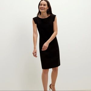 M.M.LaFleur black cap-sleeve Sarah crepe dress NWT